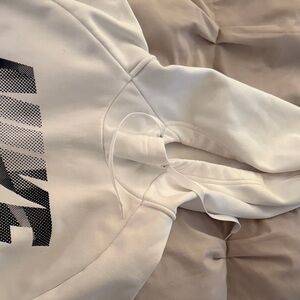 Nike White Hoodie with Black Logo